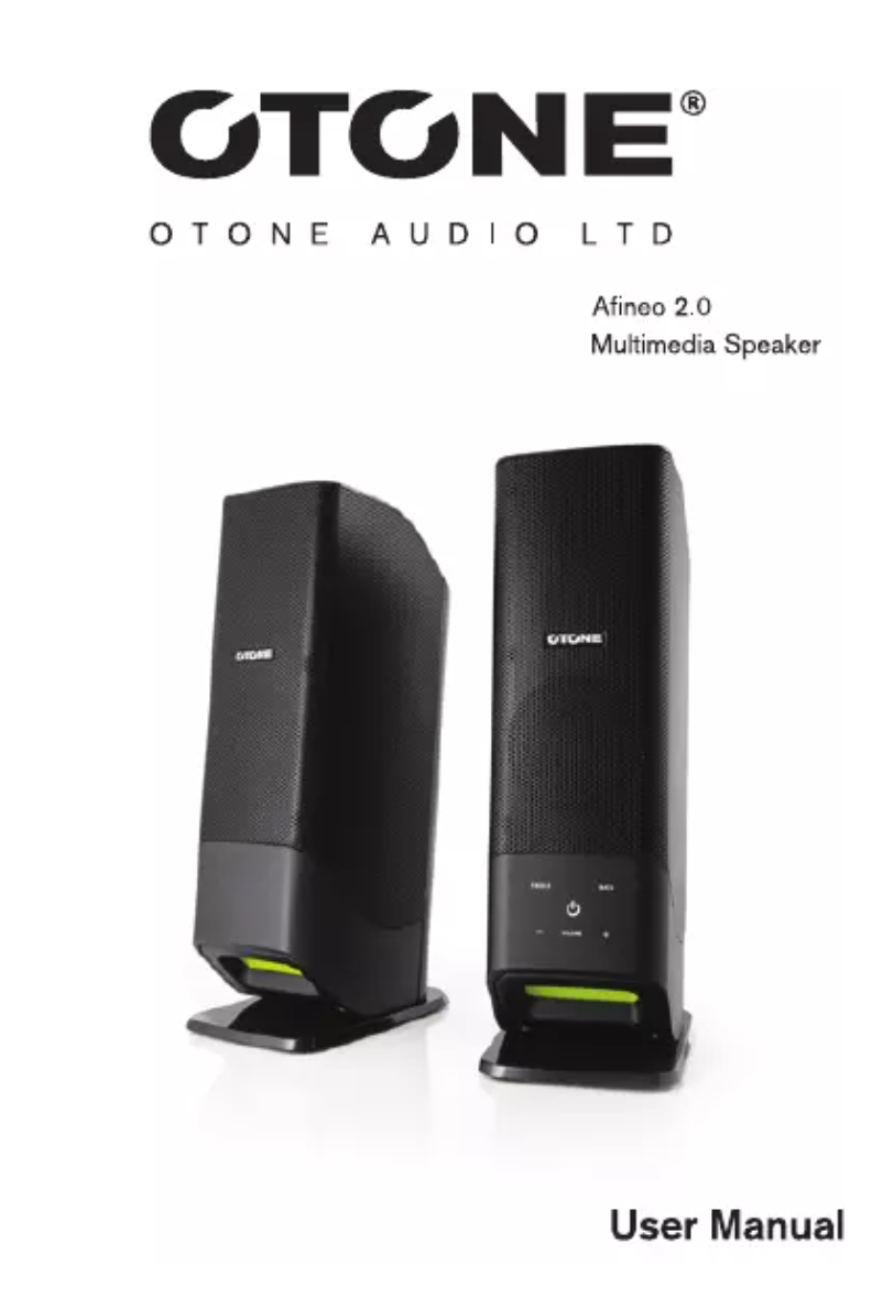 Page 1 de la notice Manuel utilisateur OTONE Audio Afineo