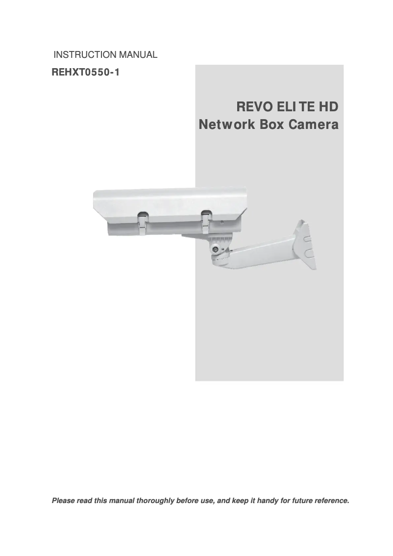 Page 1 de la notice Manuel utilisateur REVO Elite REHXT0550-1