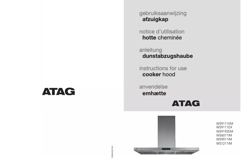 Page 1 de la notice Manuel utilisateur Atag WS9192EM