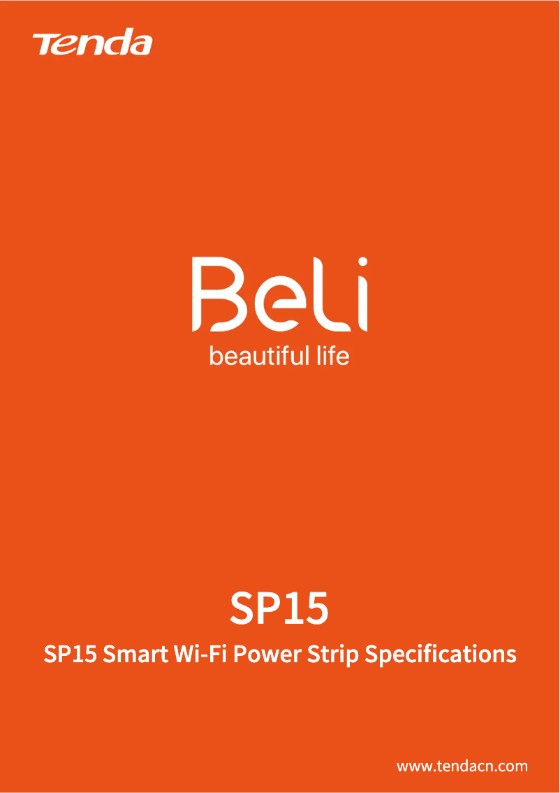 Page 1 de la notice Manuel utilisateur Tenda SP15