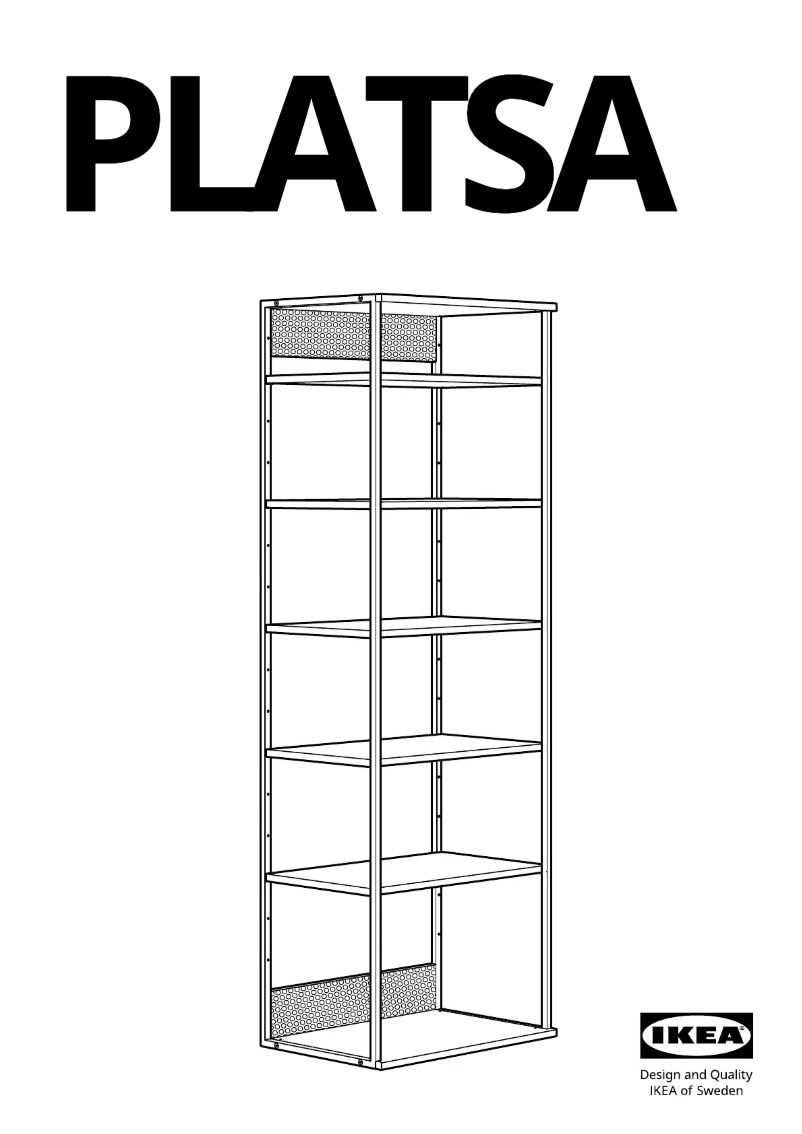 Page 1 de la notice Manuel utilisateur Ikea PLATSA 704.525.69