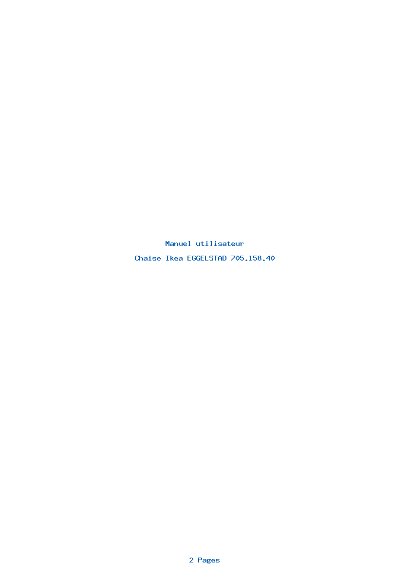 Page 1 de la notice Manuel utilisateur Ikea EGGELSTAD 705.158.40