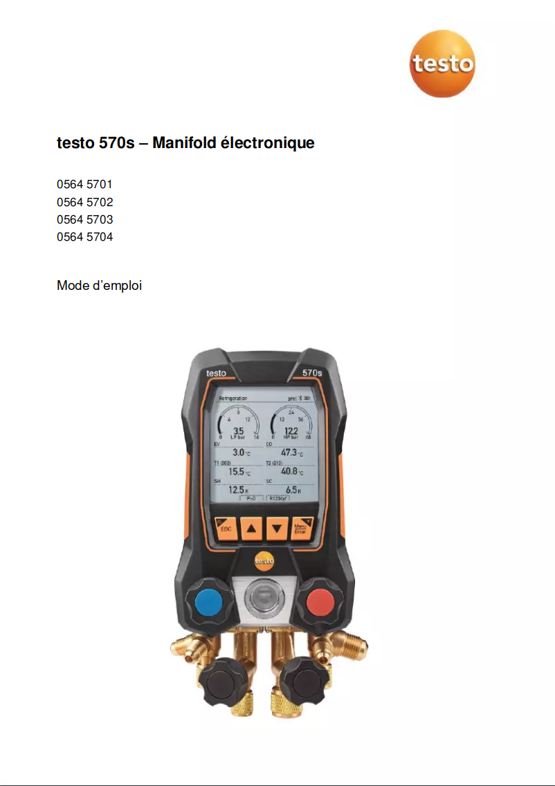 Image de la première page du manuel de l'appareil 570s