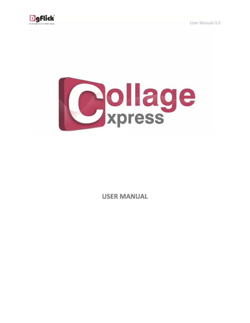 Page 1 de la notice Manuel utilisateur DgFlick Collage Xpress