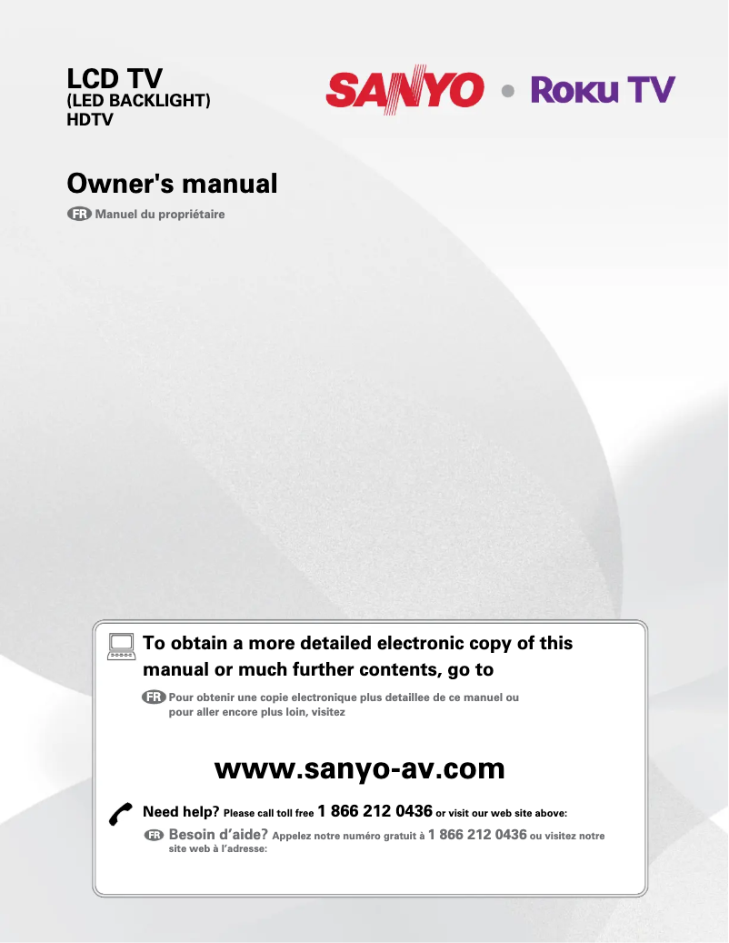 Page 1 of the manual Instruction Manual Sanyo FW32R19F