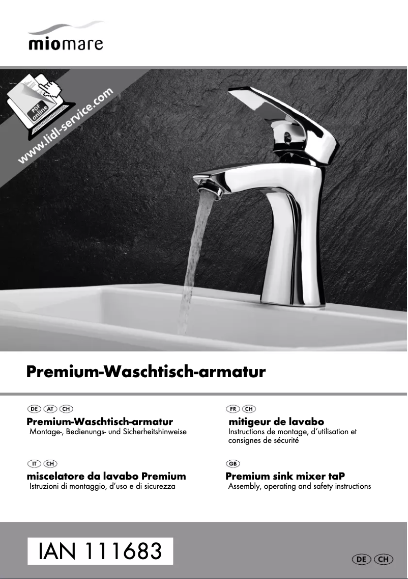 Page 1 de la notice Manuel utilisateur Miomare IAN 111683