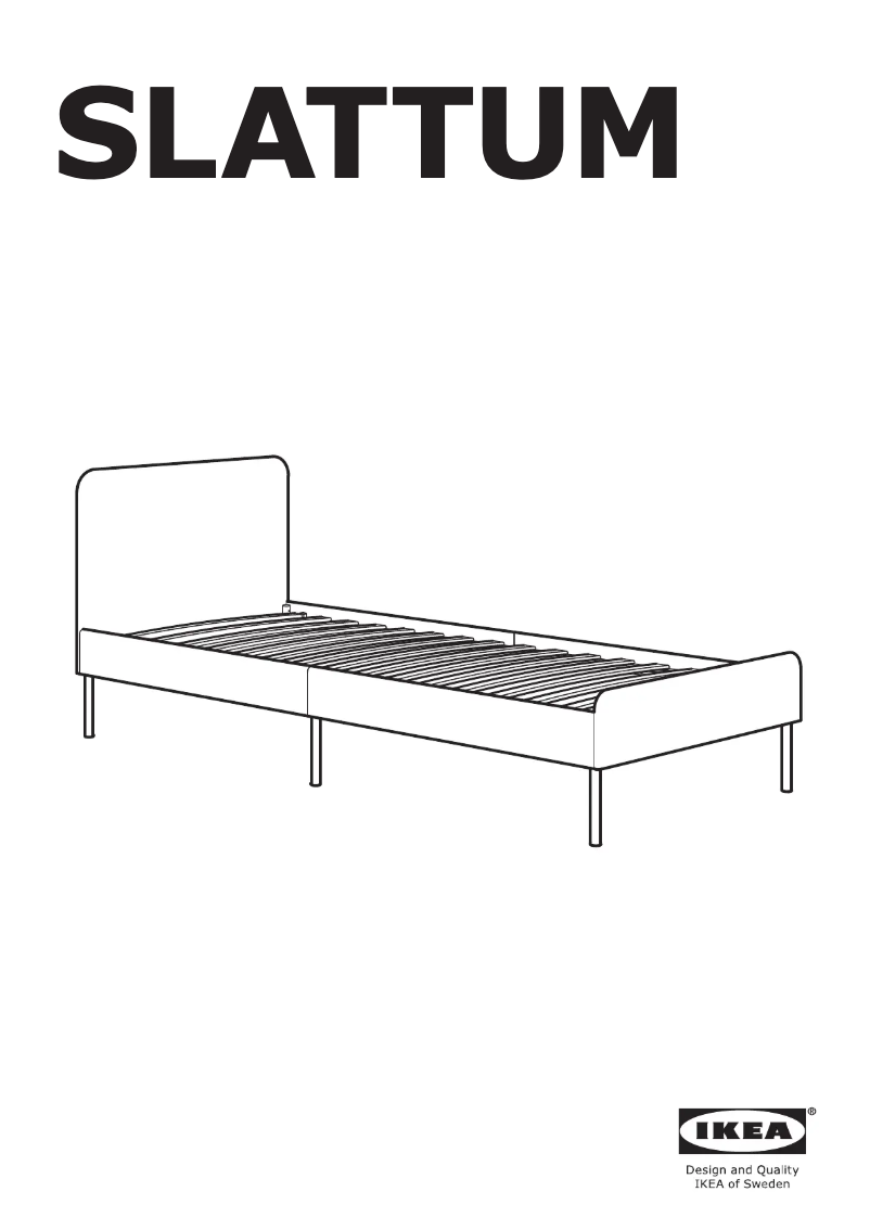Page 1 de la notice Manuel utilisateur Ikea SLATTUM 105.712.59