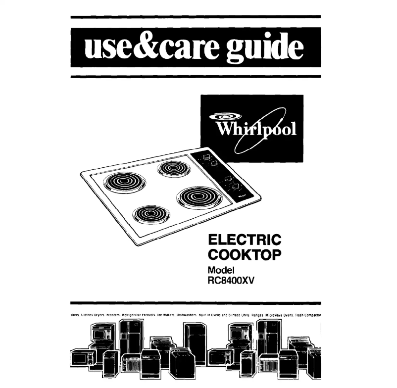 Page 1 of the manual User Manual Whirlpool RC8400XVM0