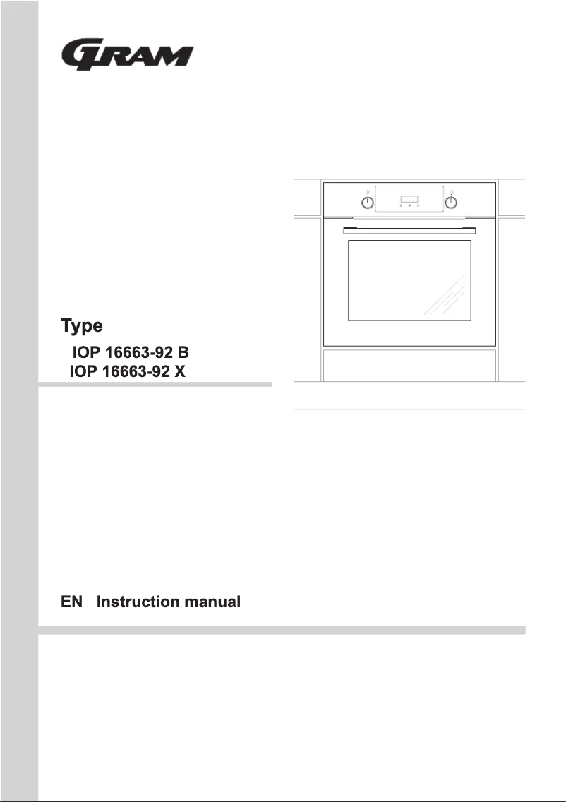 Page 1 de la notice Manuel utilisateur Gram IOP 16663-92 B