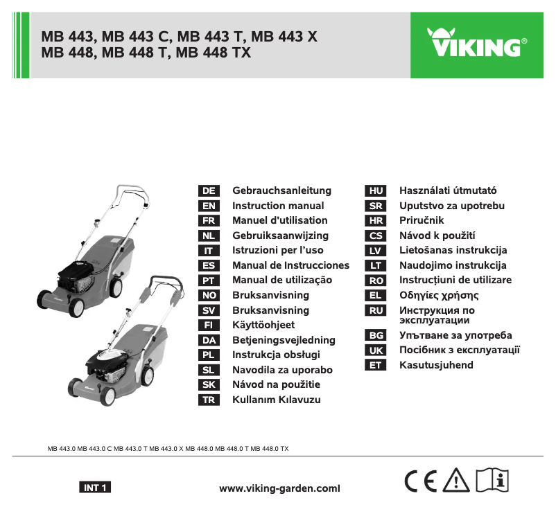 Page 1 de la notice Manuel utilisateur Viking MB 443 C