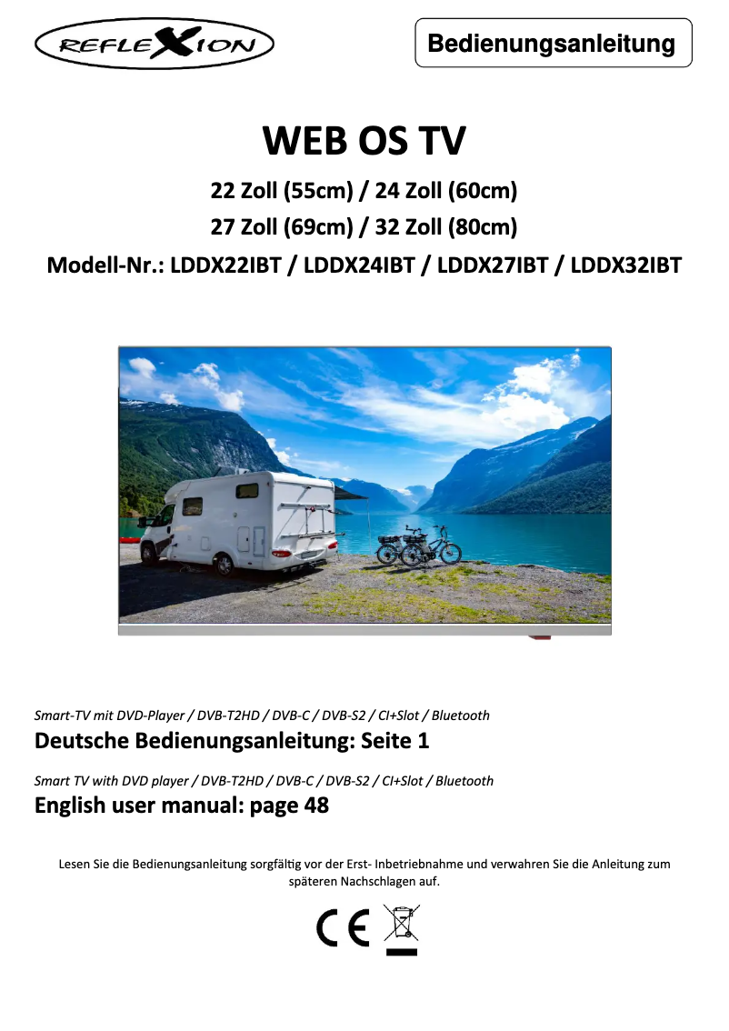 Page 1 de la notice Manuel utilisateur Reflexion LDDX32IBT