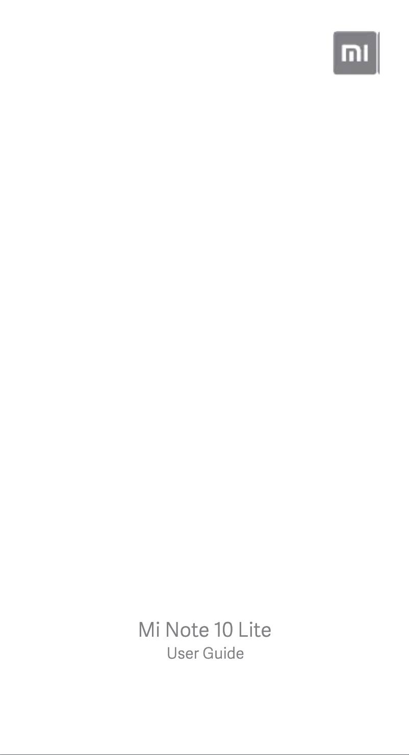 Page 1 of the manual User Manual Xiaomi Mi Note 10 Lite