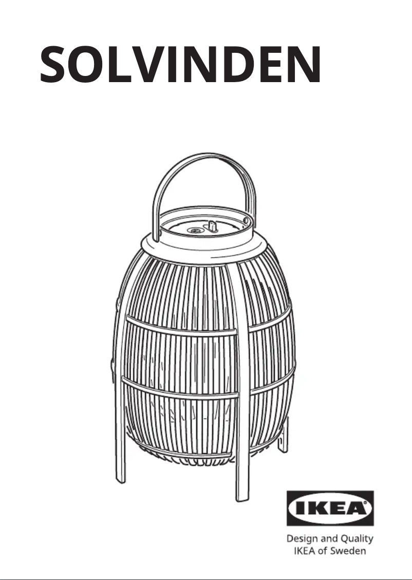 Page 1 de la notice Manuel utilisateur Ikea SOLVINDEN 805.718.64