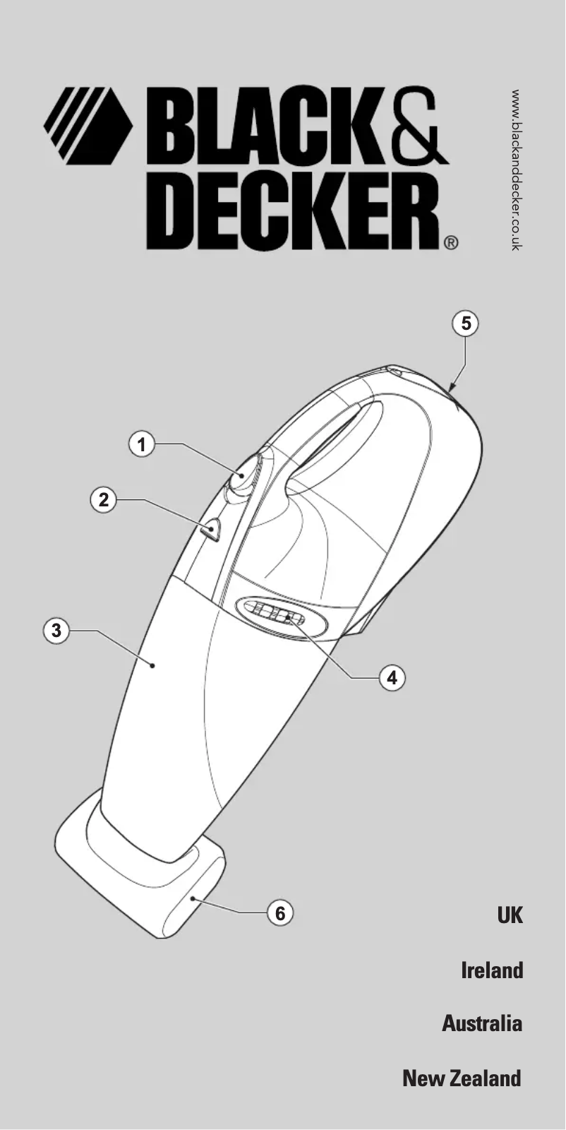 Page n°1 - Manuel utilisateur Black & Decker Dustbuster CV9605T