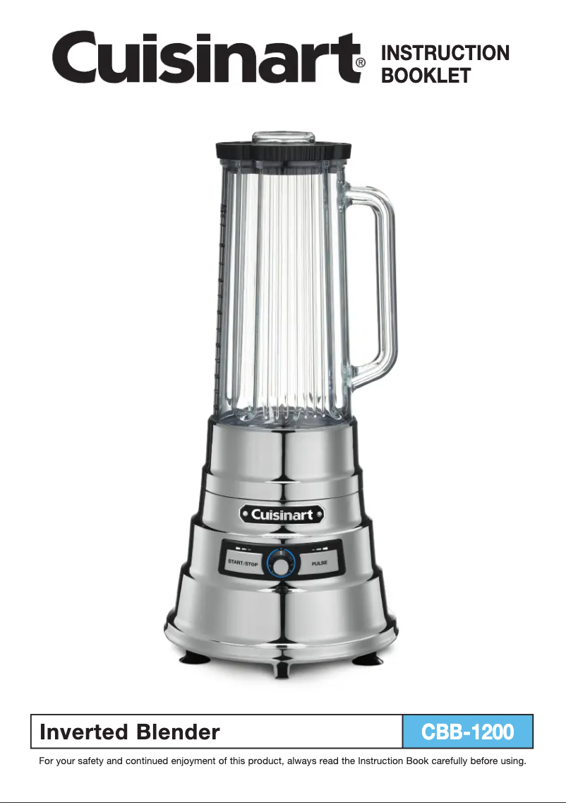 Page 1 de la notice Manuel utilisateur Cuisinart CBB-1200