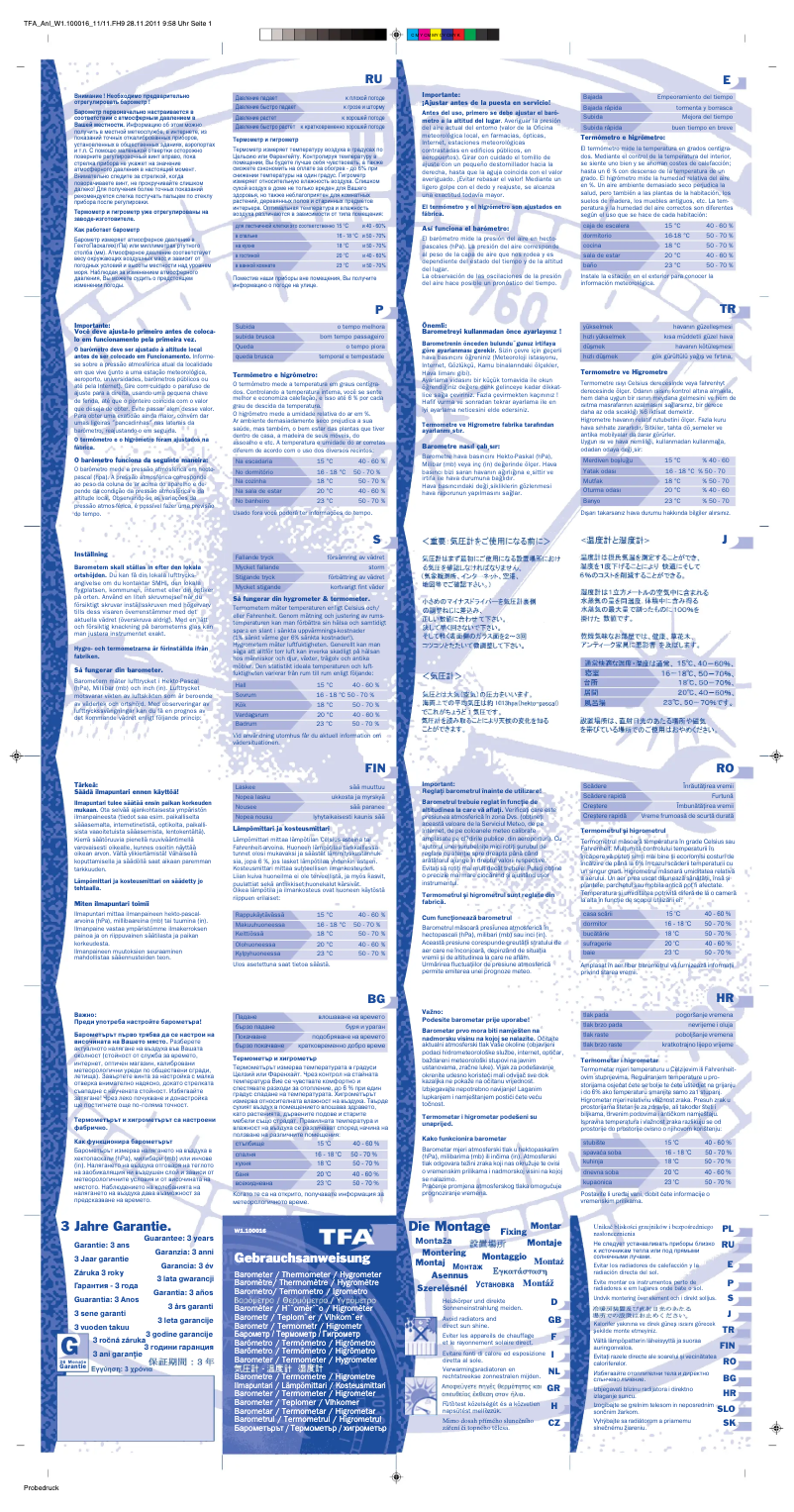 Page 1 de la notice Manuel utilisateur TFA 20.2019