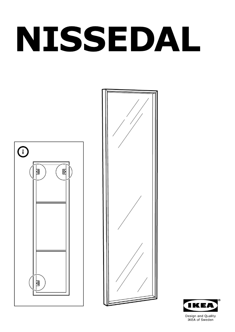Page 1 de la notice Instructions / montage Ikea NISSEDAL