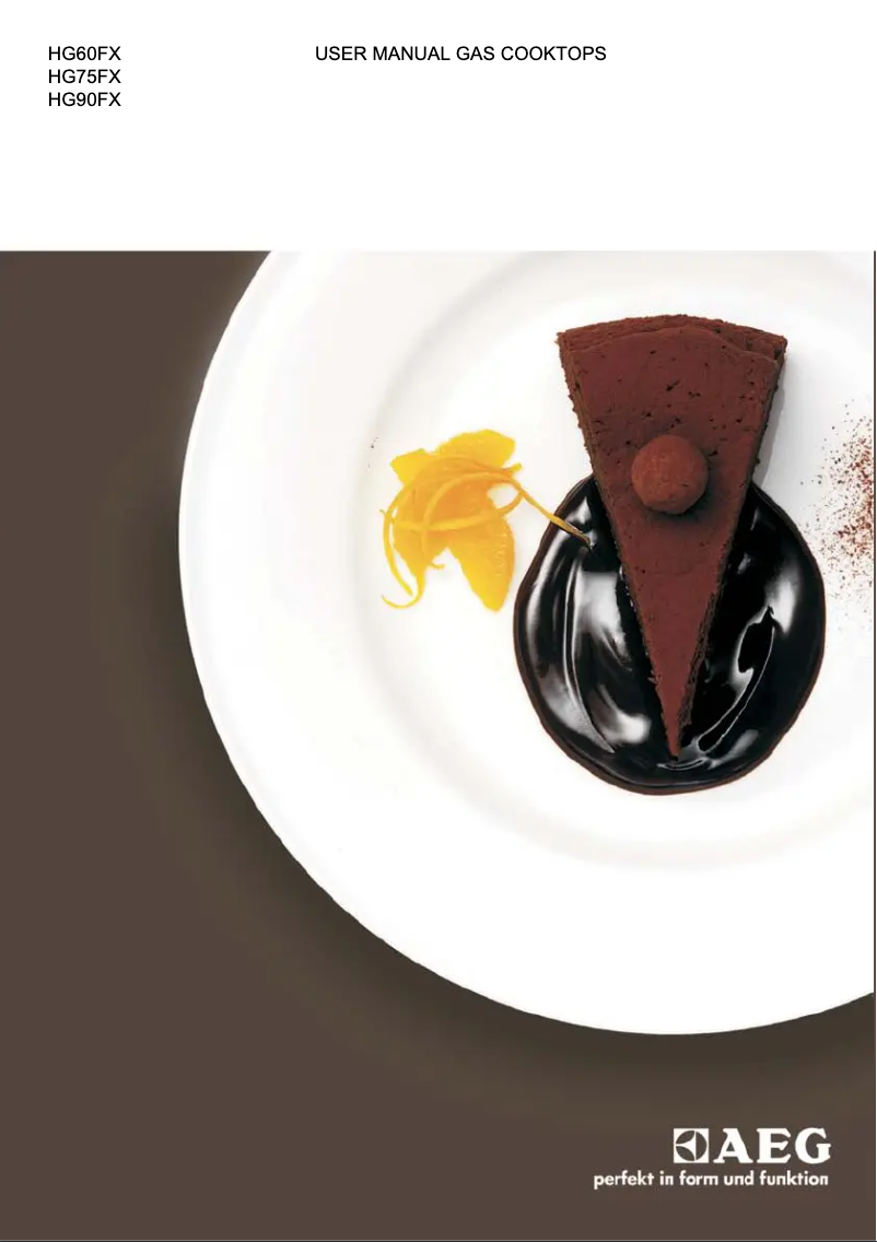Page 1 de la notice Manuel utilisateur AEG HG90FX