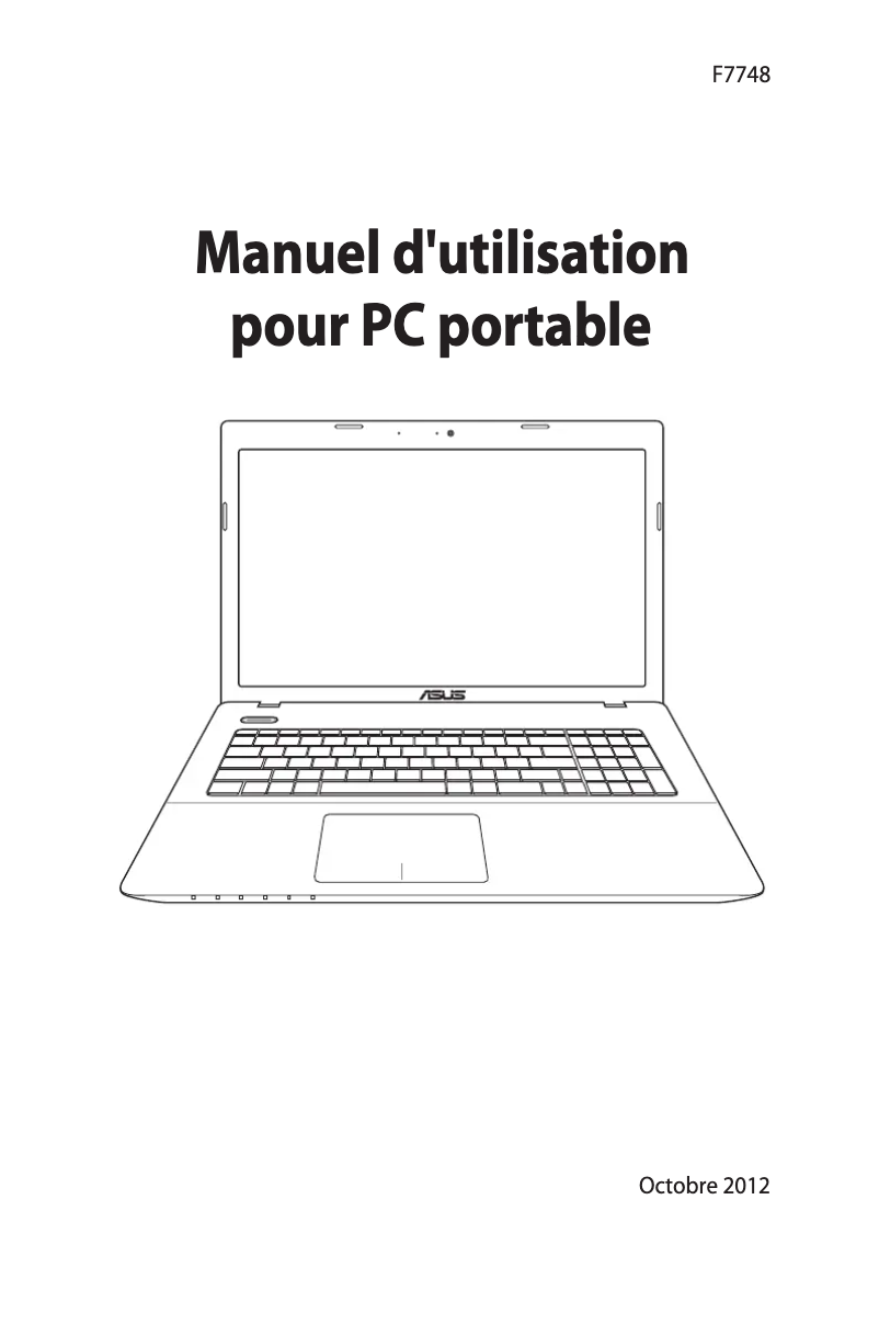 Page 1 de la notice Manuel utilisateur Asus X75VC