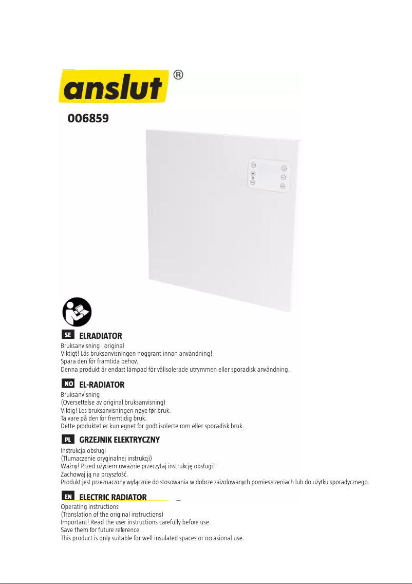 Page 1 of the manual User Manual Anslut 006-859