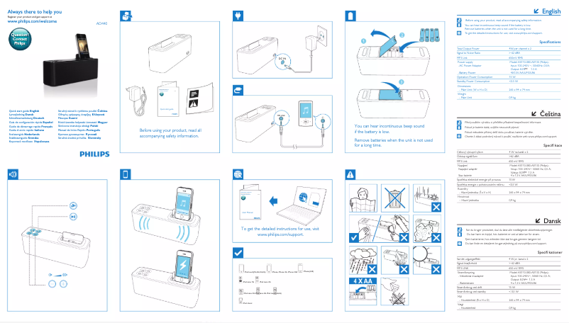 Página 1 del manual Manual de usuario Philips AD440