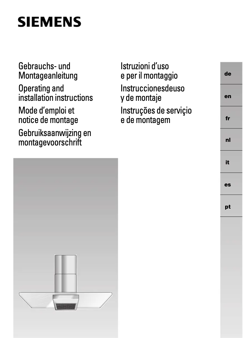 Page 1 de la notice Manuel utilisateur Siemens LC954GA20