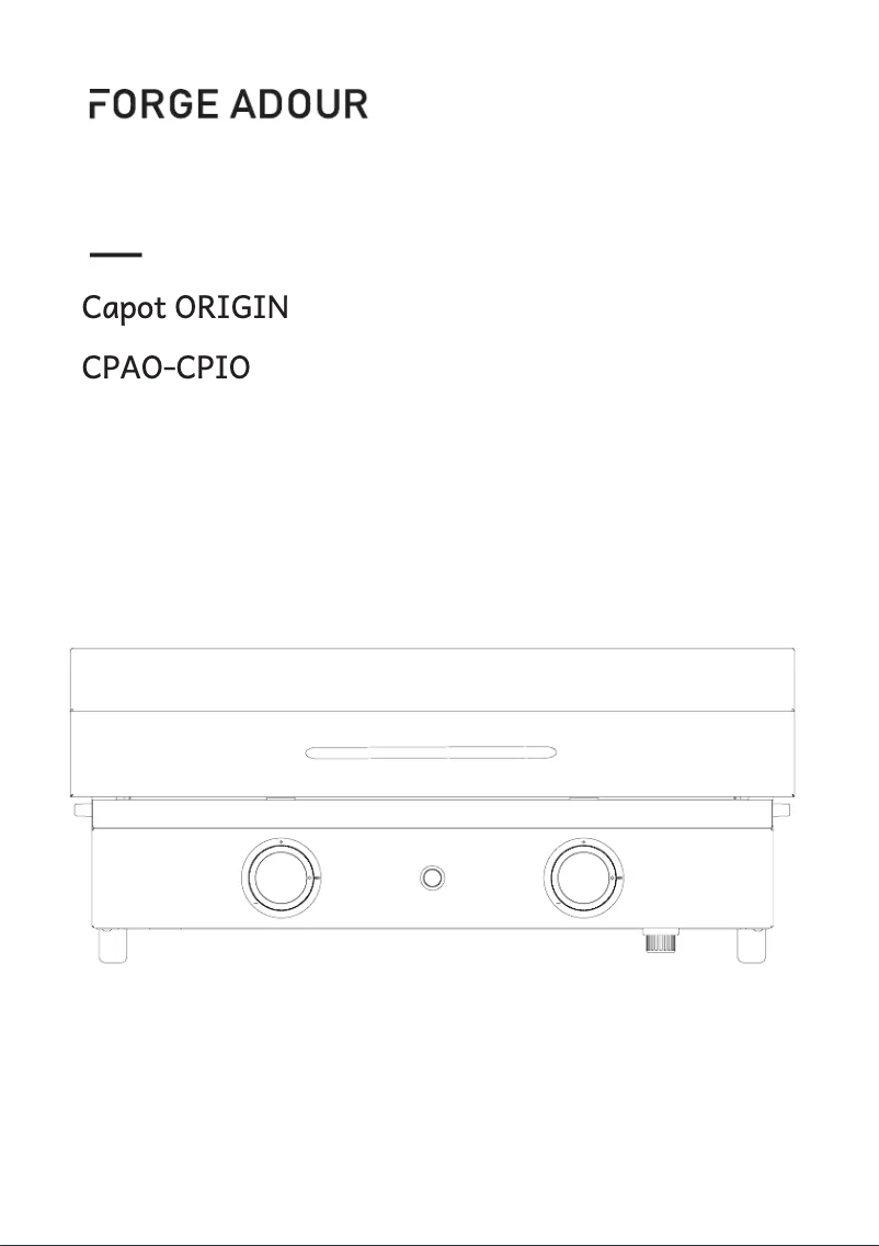 Page 1 de la notice Manuel utilisateur Forge Adour Origin CPAO 60