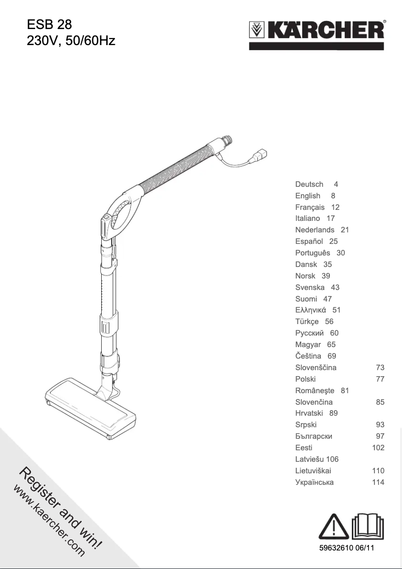 Página 1 del manual Manual de usuario Kärcher ESB 28
