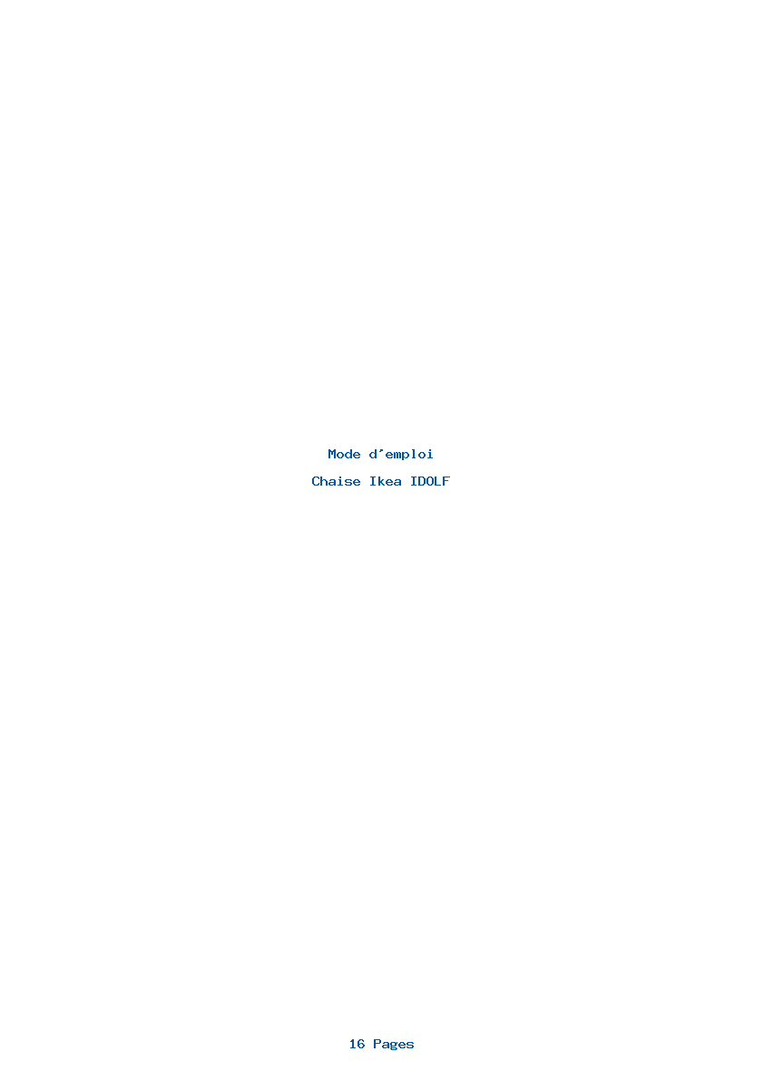 Page 1 de la notice Mode d'emploi Ikea IDOLF