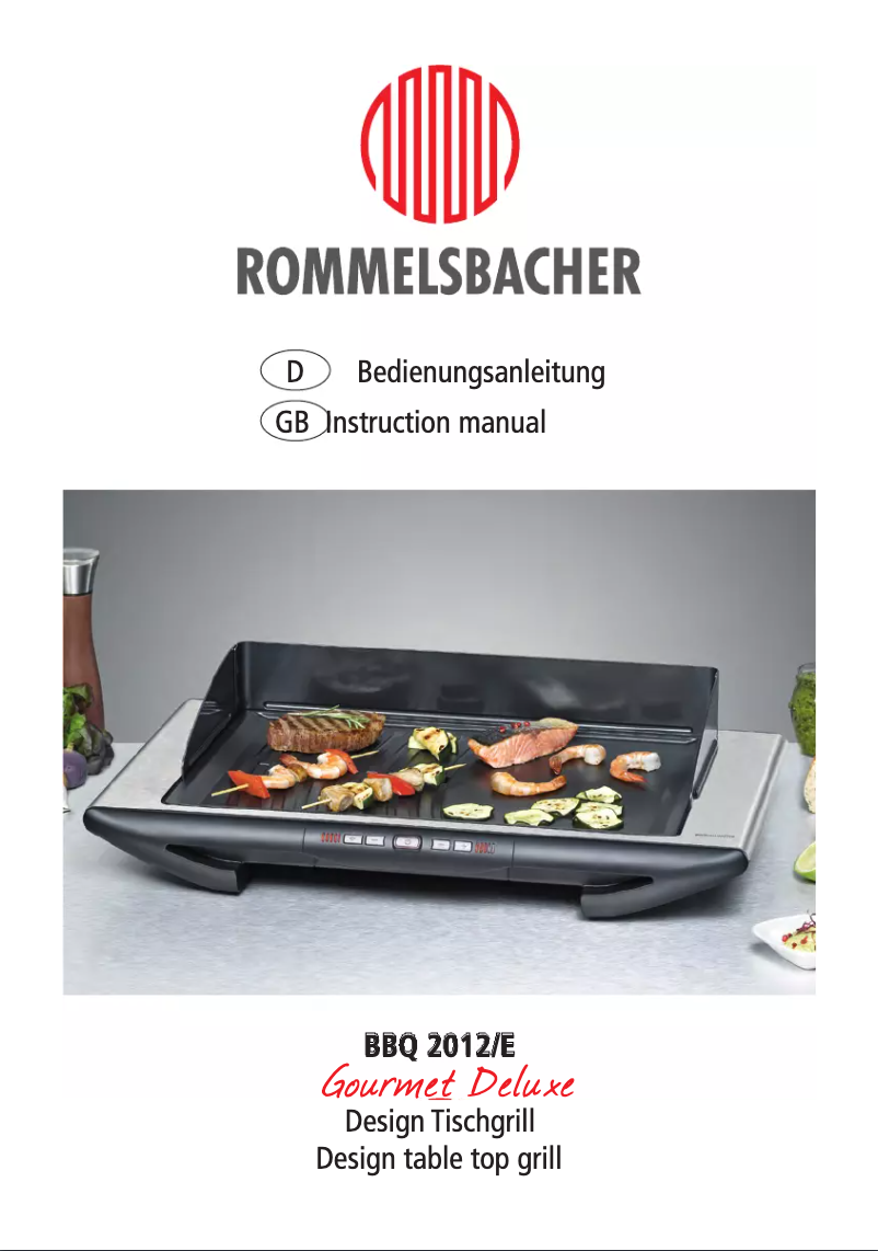 Page 1 de la notice Manuel utilisateur Rommelsbacher BBQ 2012