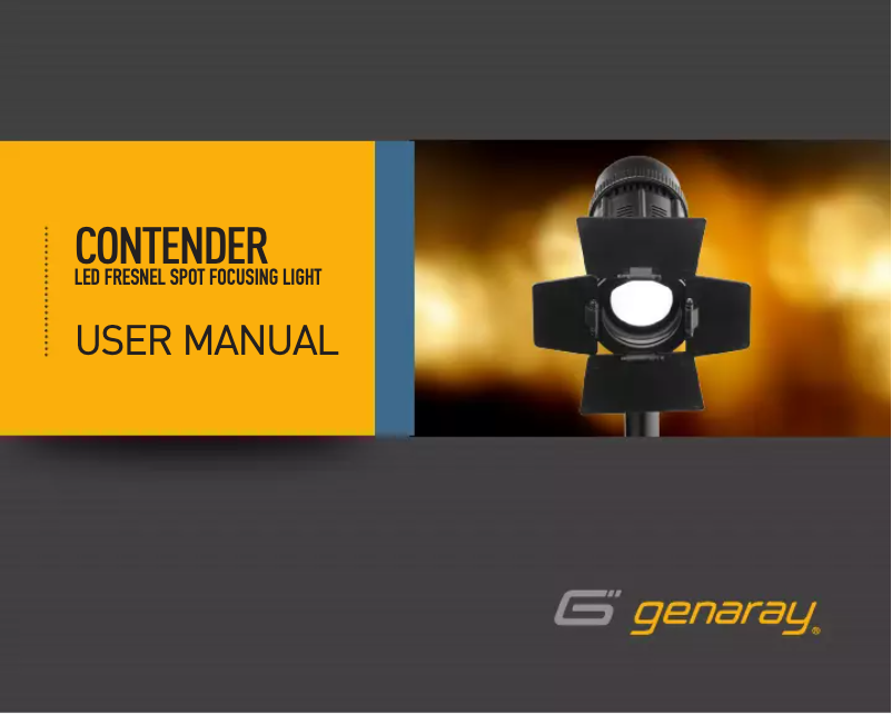 Page 1 de la notice Manuel utilisateur Genaray CB Contender