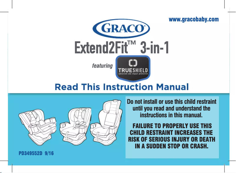 Página 1 del manual Manual de usuario Graco Extend2Fit