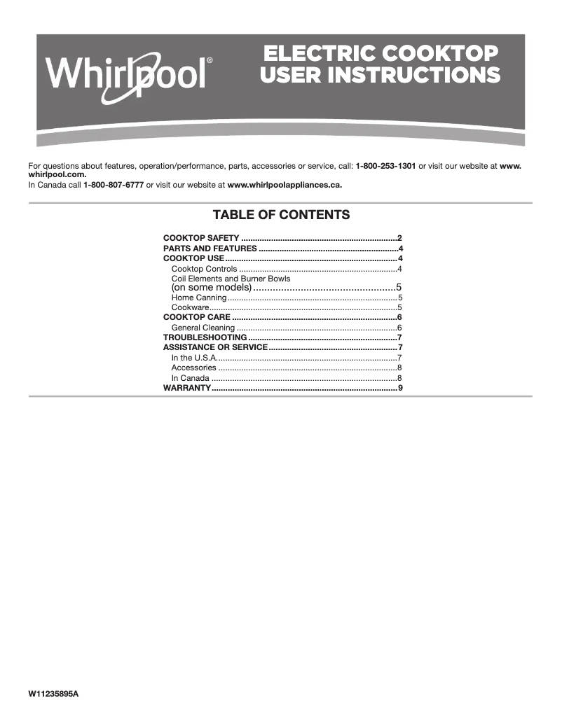 Page 1 of the manual User Manual Whirlpool RCS2012RS