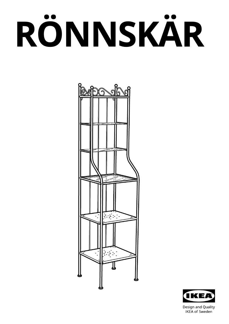 Image de la première page du manuel de l'appareil RÖNNSKÄR 301.925.78
