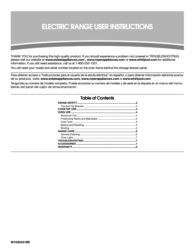 Page 1 de la notice Manuel utilisateur Estate TEP315VT