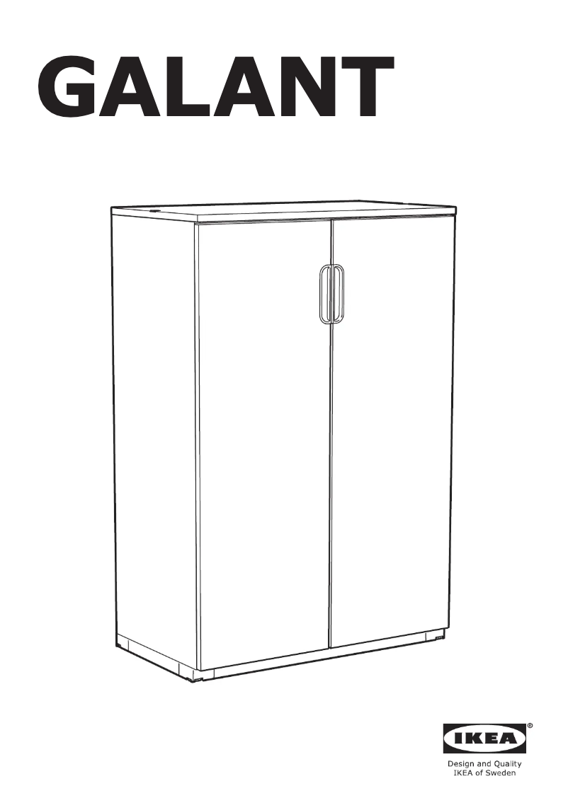 Page 1 de la notice Manuel utilisateur Ikea GALANT 703.651.38