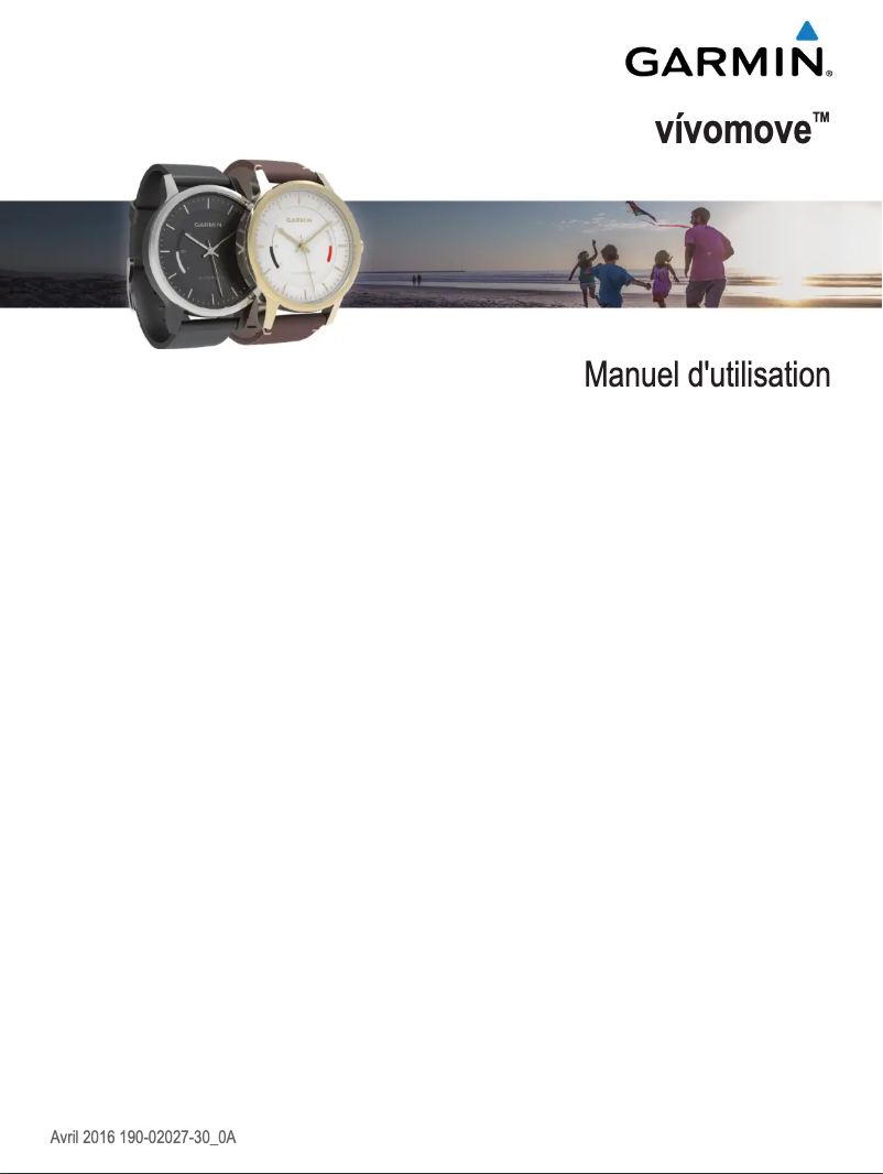 Page 1 de la notice Manuel utilisateur Garmin Vívomove