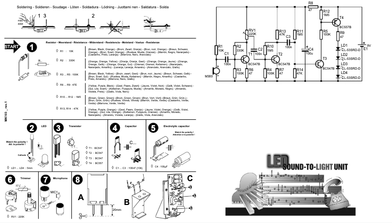 Page 1 de la notice Instructions / montage Velleman MK103