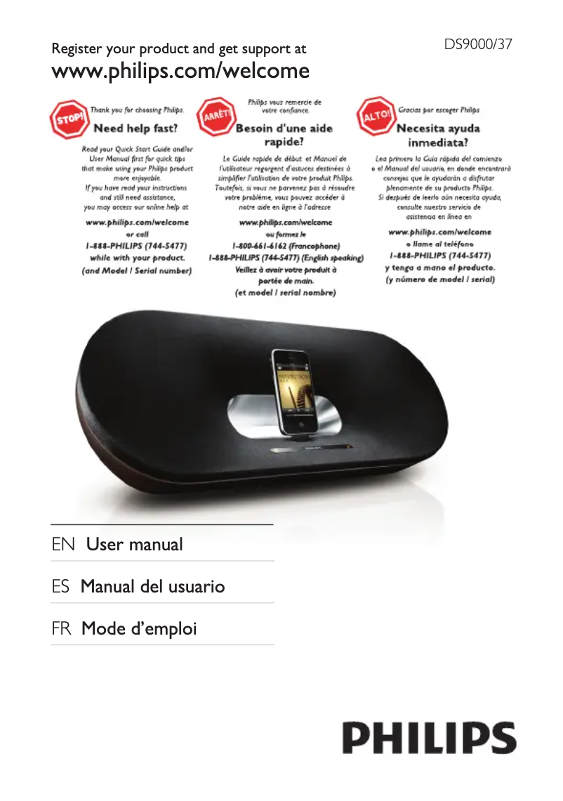 Página 1 del manual Manual de usuario Philips Fidelio DS9000