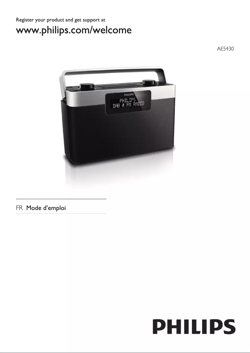 Page 1 de la notice Manuel utilisateur Philips AE5430