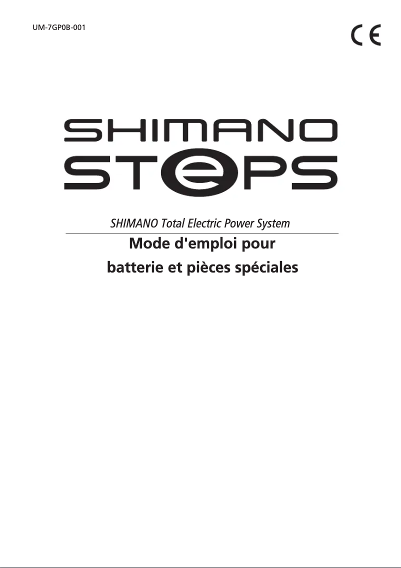 Page 1 de la notice Manuel utilisateur Shimano BT-E6010