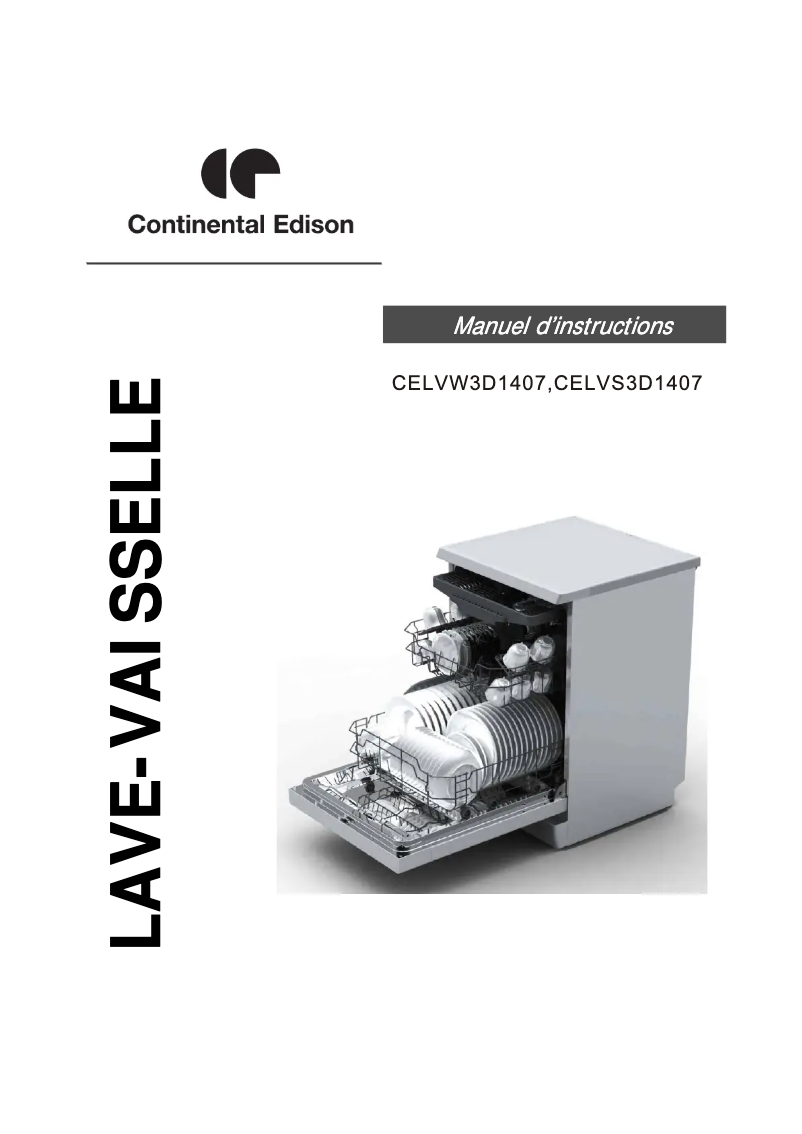 Page 1 de la notice Manuel utilisateur Continental Edison CELVS3D1407
