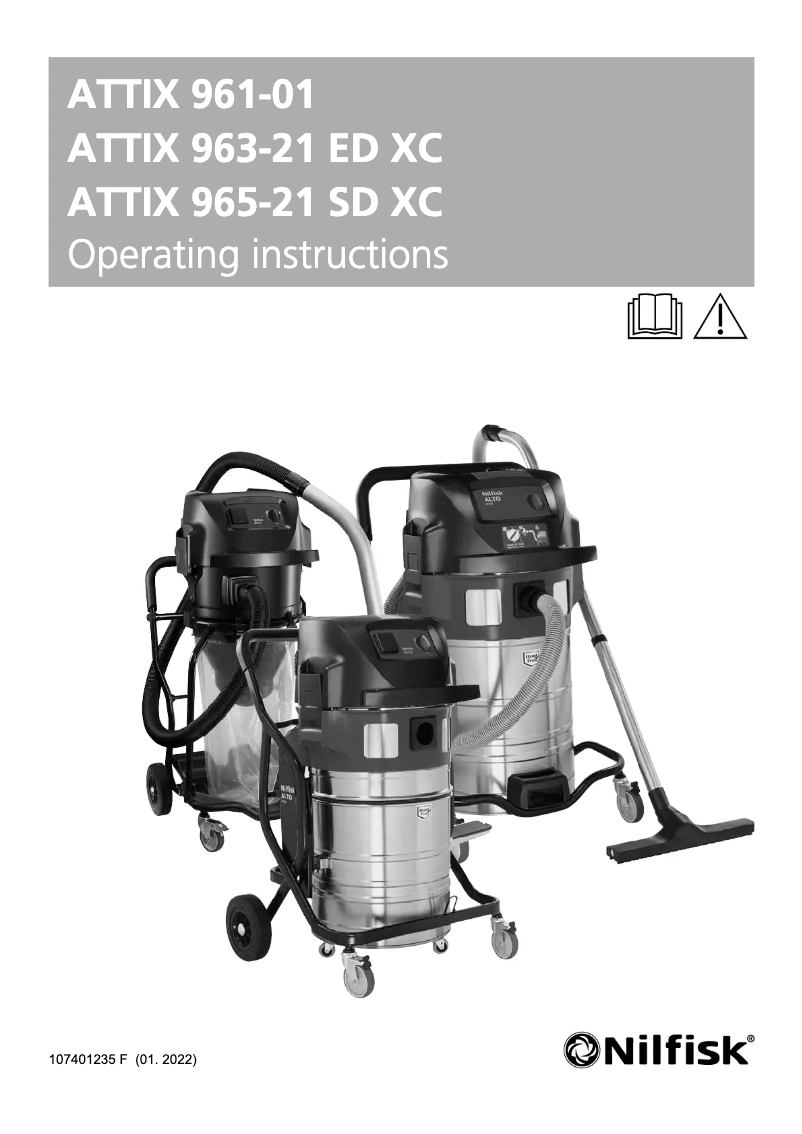 Page 1 de la notice Manuel utilisateur Nilfisk ATTIX 961-01
