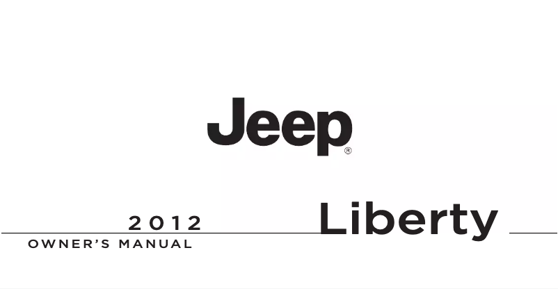 Page 1 de la notice Manuel utilisateur Jeep Liberty (2012)
