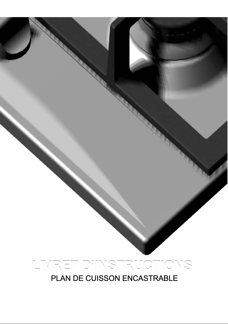 Page 1 de la notice Instructions / montage Glem Gas GTL955IX