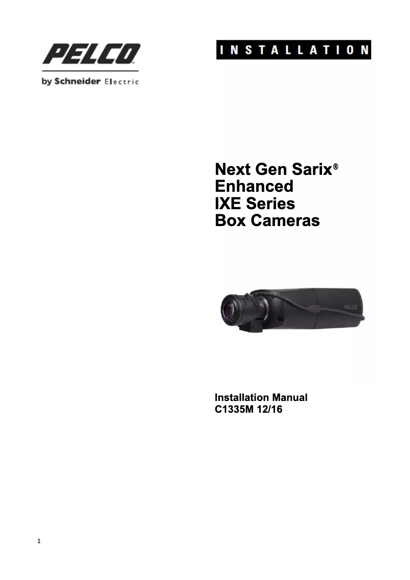 Página 1 del manual Manual de usuario Pelco Sarix IXE22