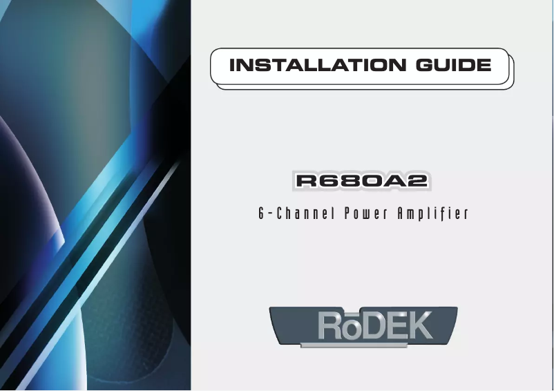 Page 1 de la notice Manuel utilisateur Rodek R680A2