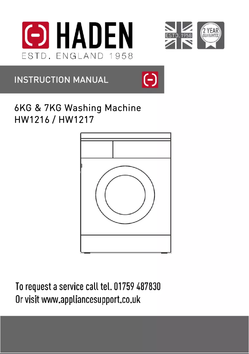 Page 1 de la notice Manuel utilisateur Haden HW1216
