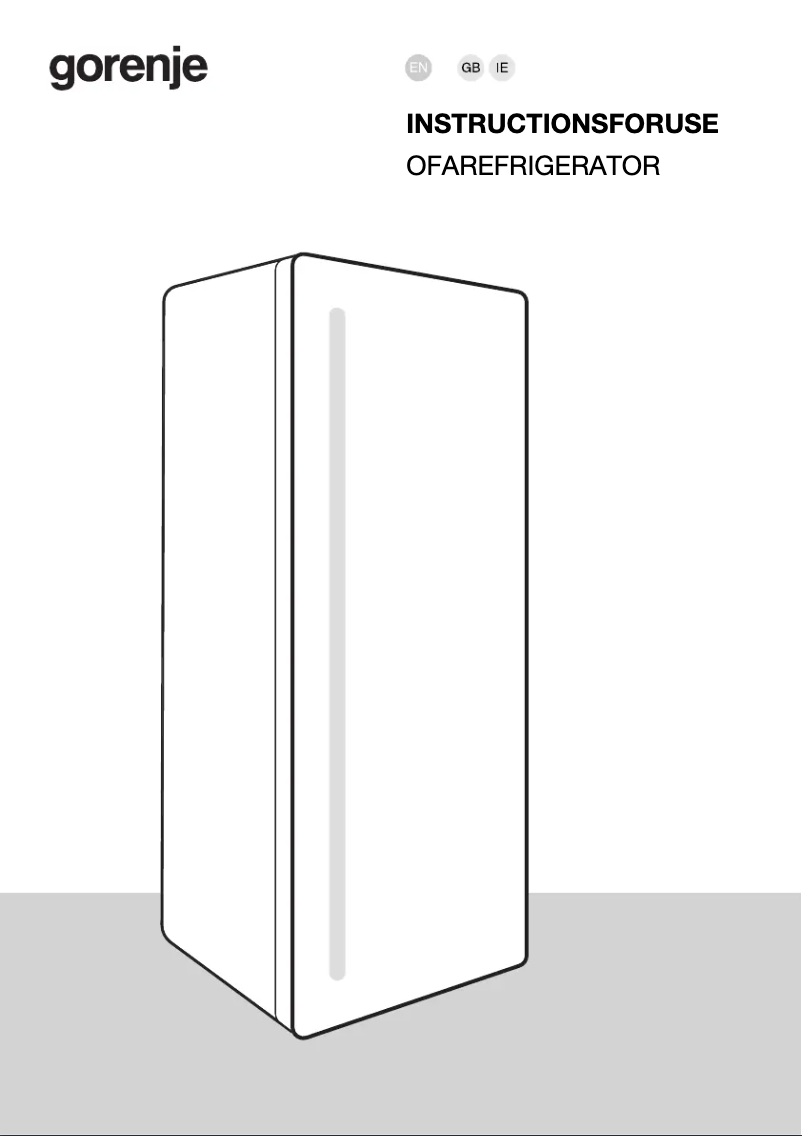 Page 1 de la notice Manuel utilisateur Gorenje R619EABK6