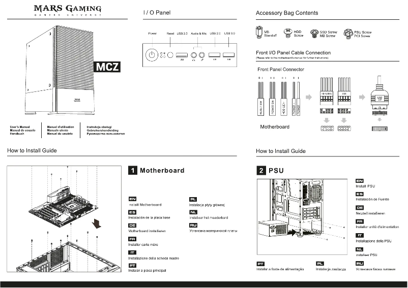 Página 1 del manual Manual de usuario Mars Gaming MCZ